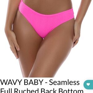 Luli fama pink bikini bottoms size large NWT
